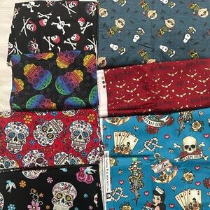 Assorted Patterned Cotton Fabric Set $40.